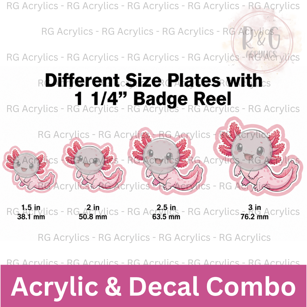 Axolotl Swimming - Sizing Options