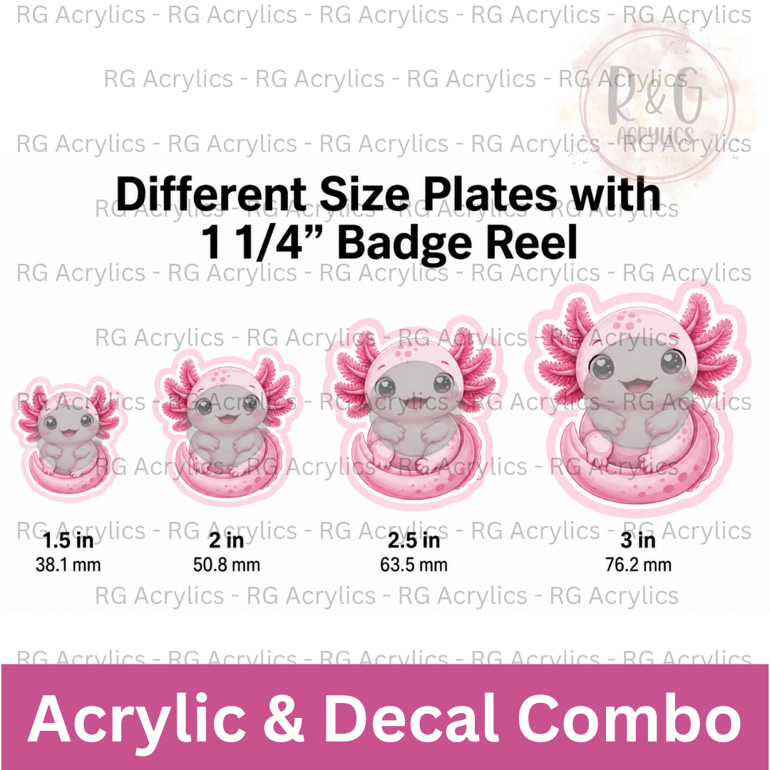 Axolotl Sitting - Sizing Options