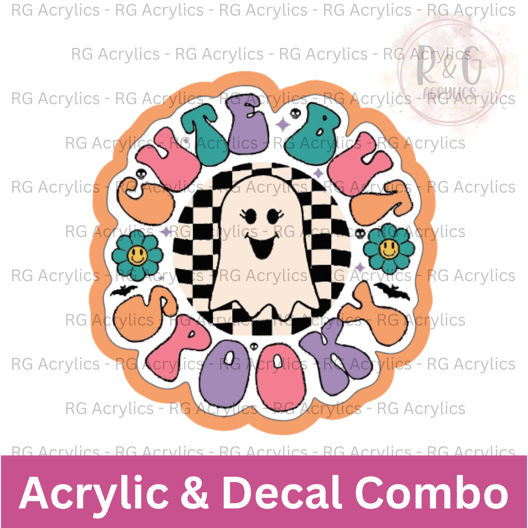Cute But Spooky | Acrylic Blank & Vinyl Decal COMBO