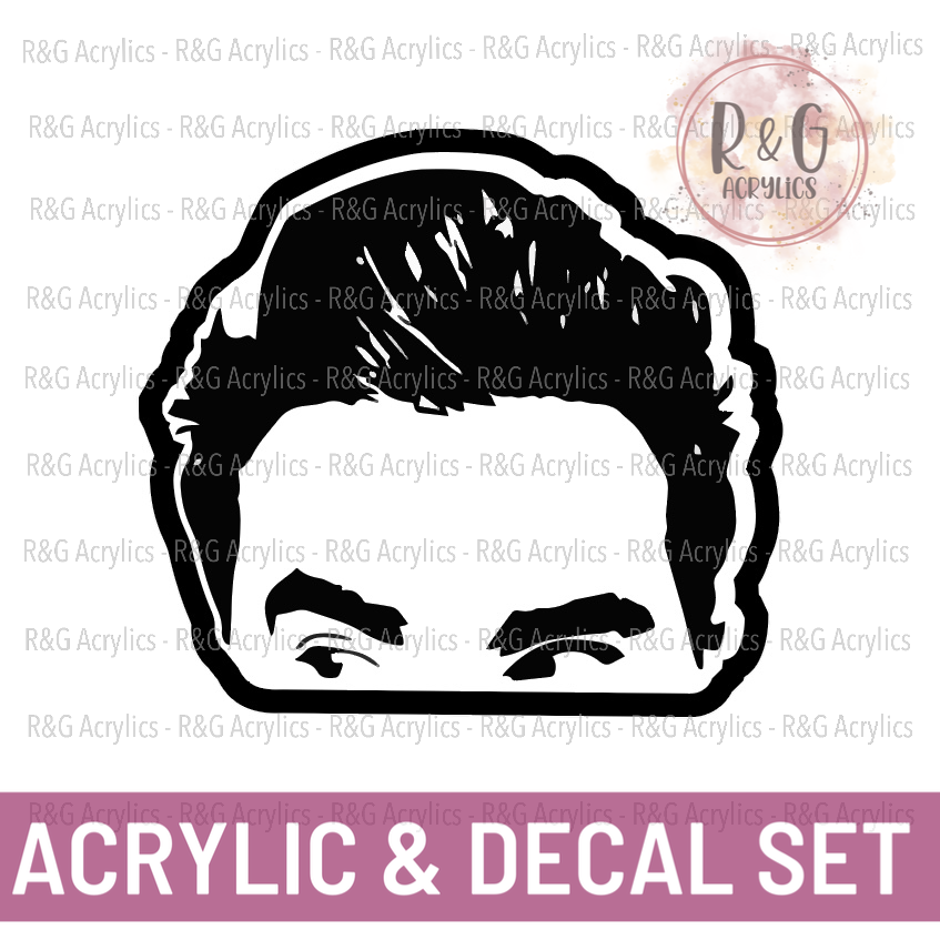 David's Head | Acrylic Blank & Vinyl Decal COMBO