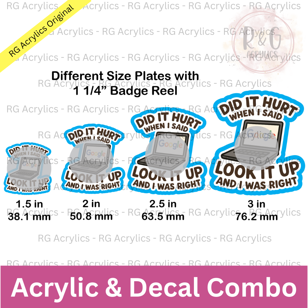 Did It Hurt When I Said Look It Up - Sizing Options