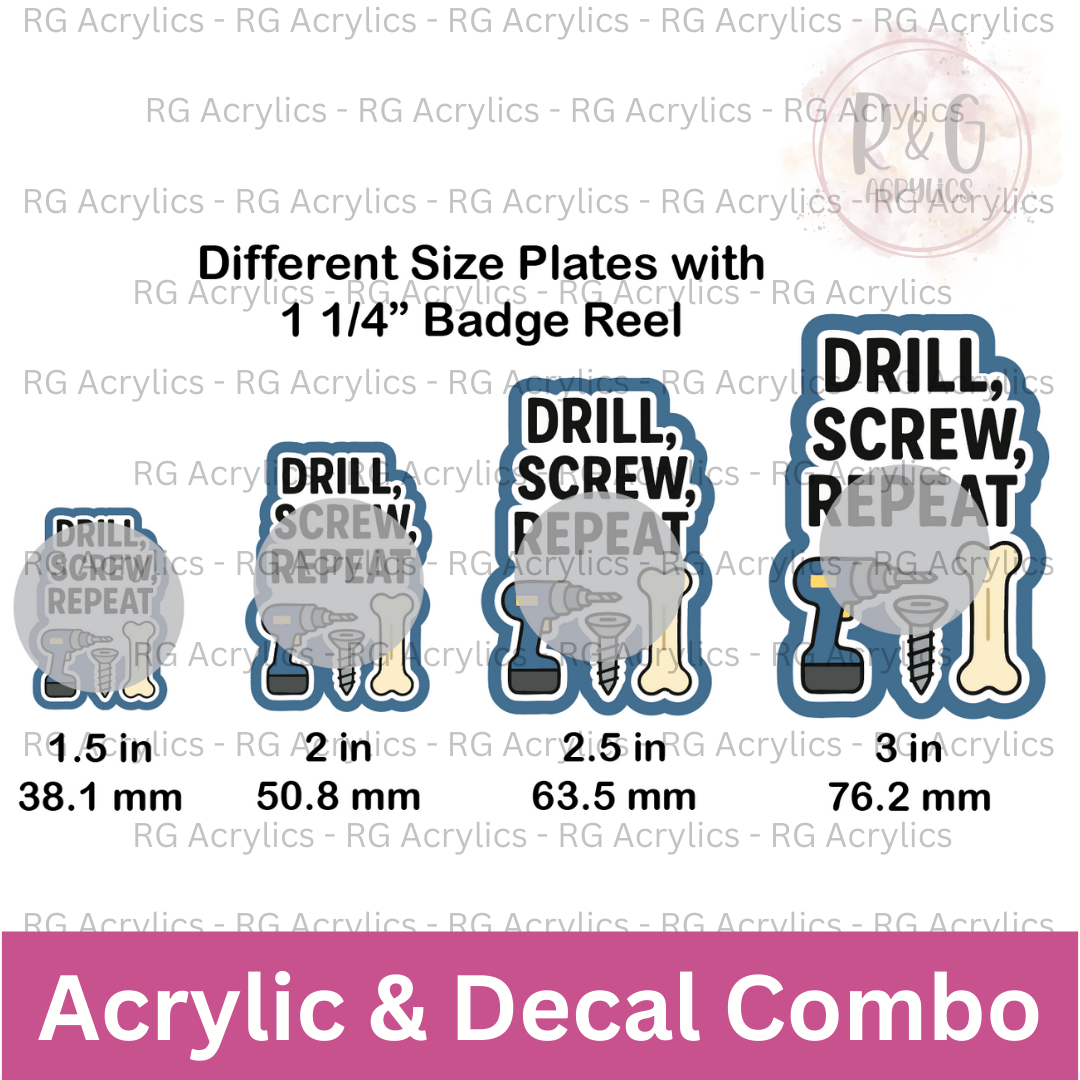 Drill Screw Repeat - Sizing Options