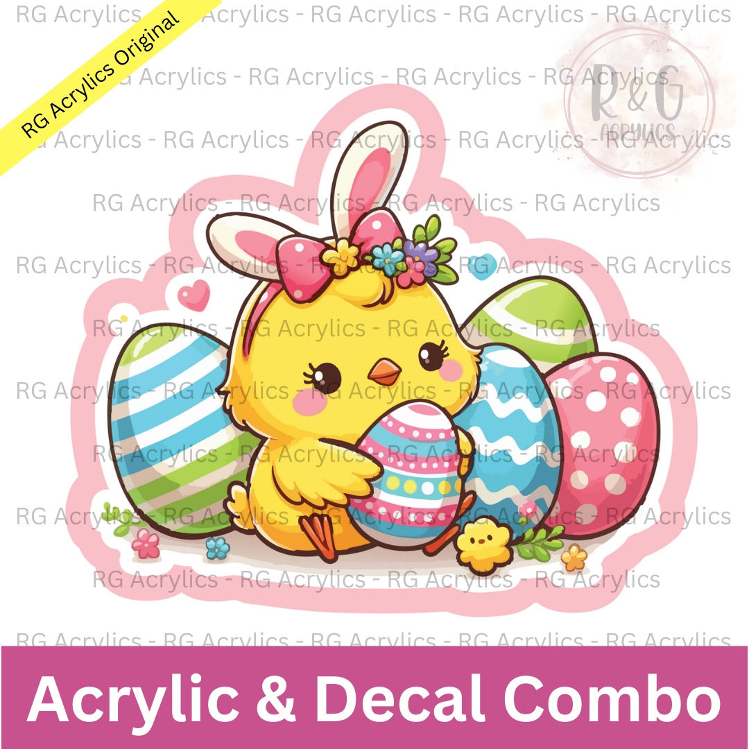Easter Chick | Acrylic Blank & Vinyl Decal COMBO