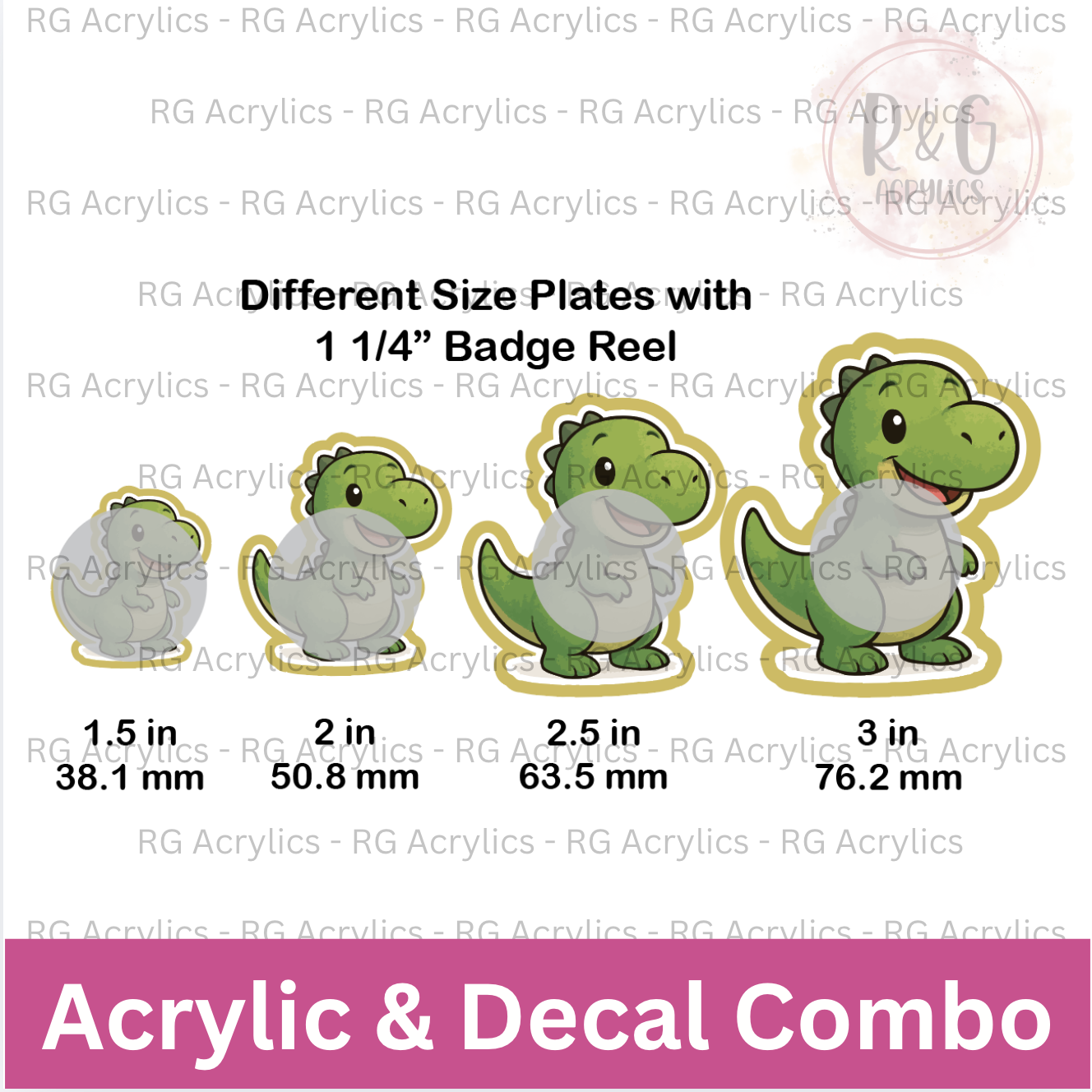 T-Rex | Acrylic Blank & Vinyl Decal COMBO