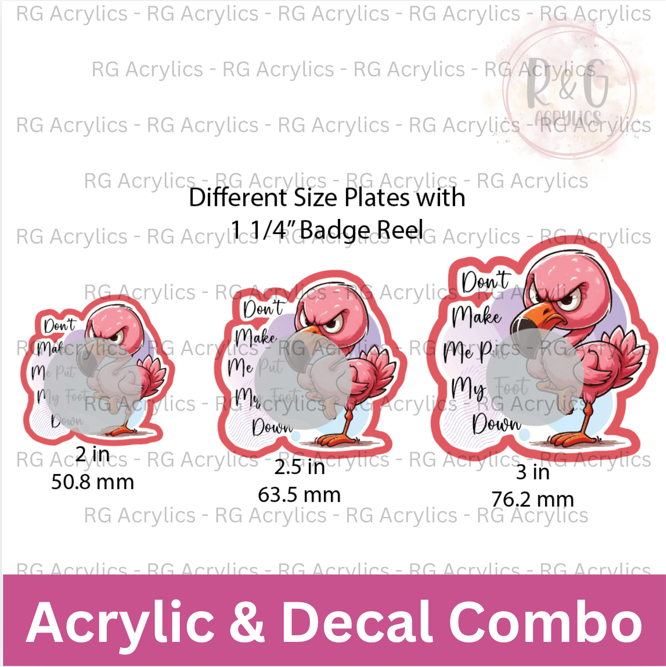 Don't Make Me Put My Foot Down | Acrylic Blank & Vinyl Decal COMBO