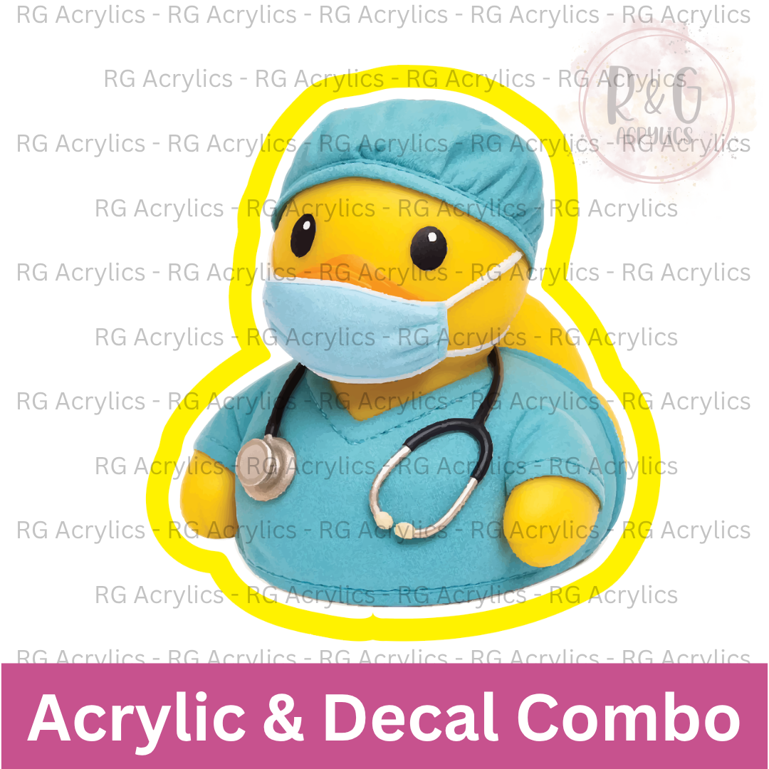 Surgical Ducks | Acrylic Blank & Vinyl Decal COMBO