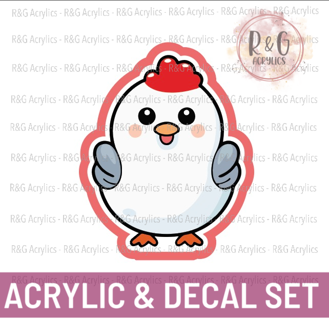 Chicken | Acrylic Blank & Vinyl Decal COMBO