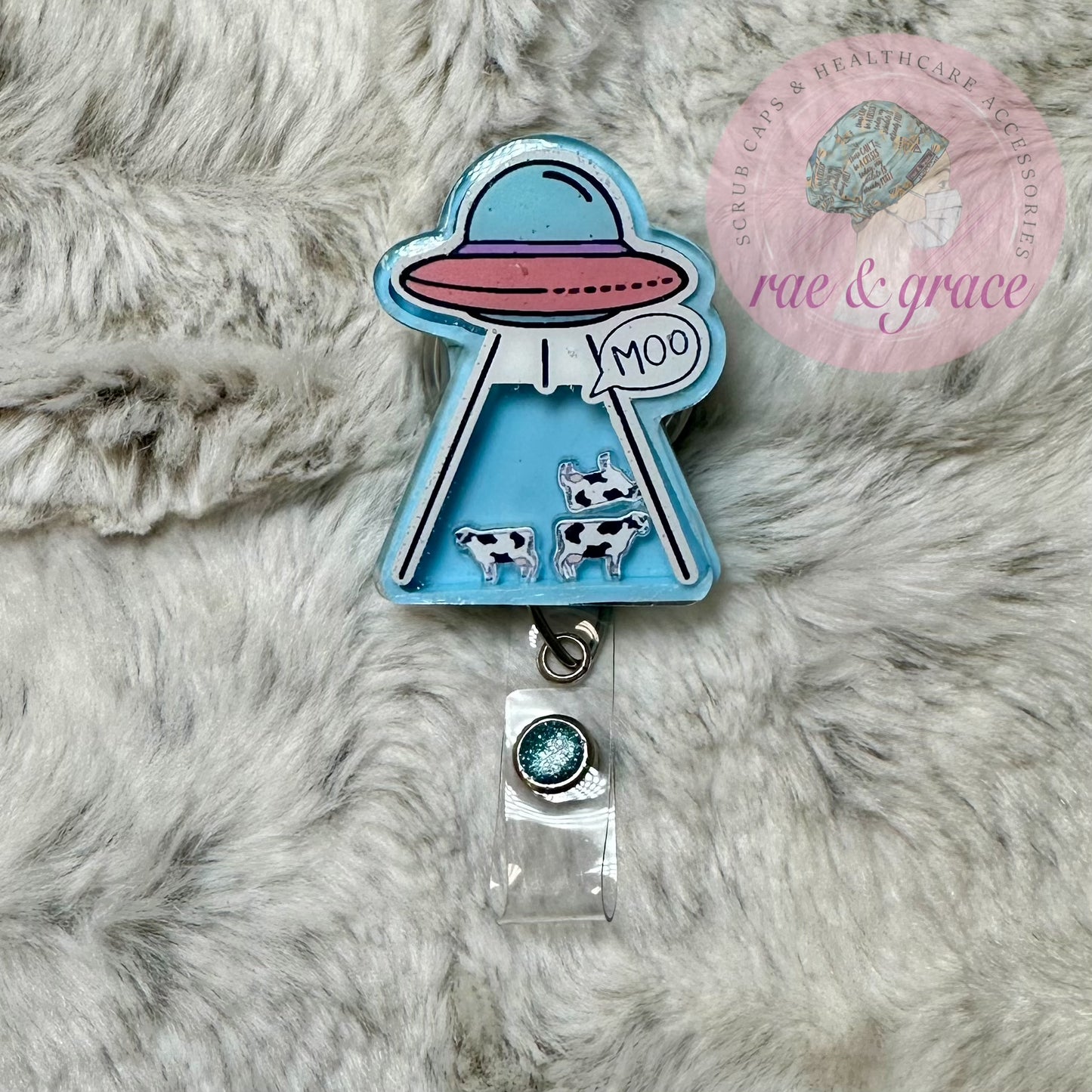 Cow Abduction - 3D Shaker Acrylic & Decal COMBO