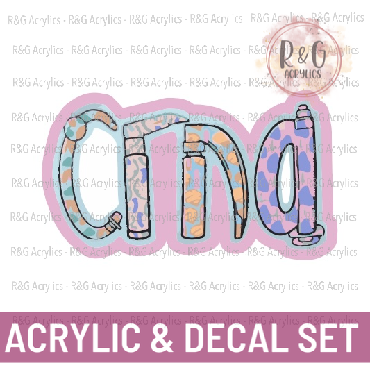 CRNA | Acrylic Blank & Vinyl Decal COMBO