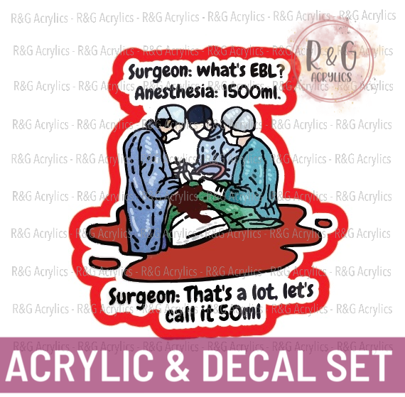 Let's Call It 50ml | Acrylic Blank & Vinyl Decal COMBO
