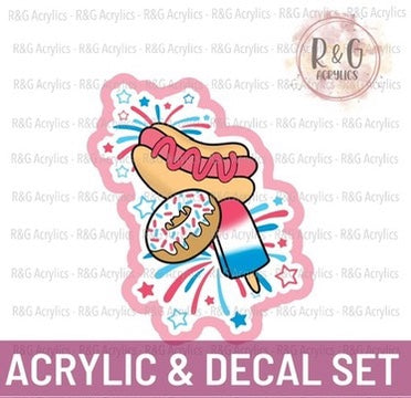 All American Foods | Acrylic Blank & Vinyl Decal COMBO