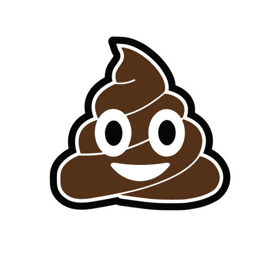 Poop Emoji - Acrylic & Decal COMBO