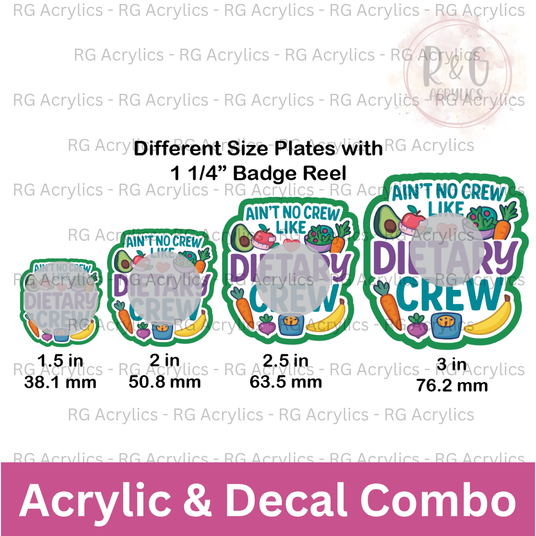 Not Normal Crew Sticker Ain't No Crew Like Dietary Crew | Acrylic Blank & Vinyl Decal COMBO – R ...
