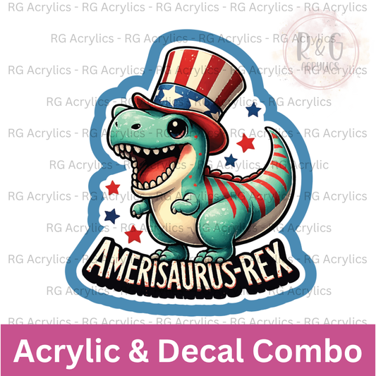 Amerisaurus-Rex | Acrylic Blank & Vinyl Decal COMBO
