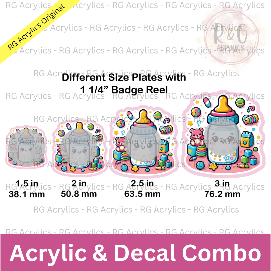 Baby Bottle and Toys  - Sizing Options