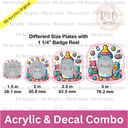 Baby Bottle and Toys  - Sizing Options