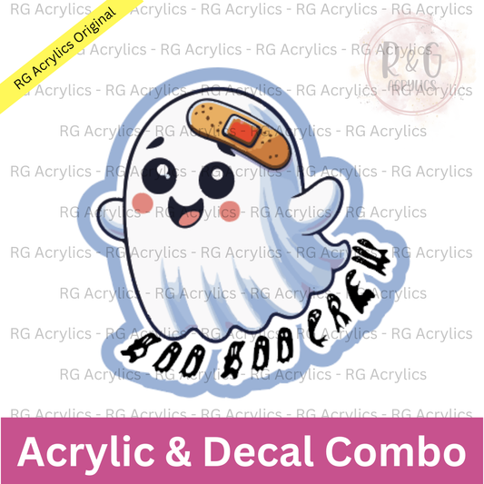 Boo Boo Crew - Ghost | Acrylic Blank & Vinyl Decal COMBO