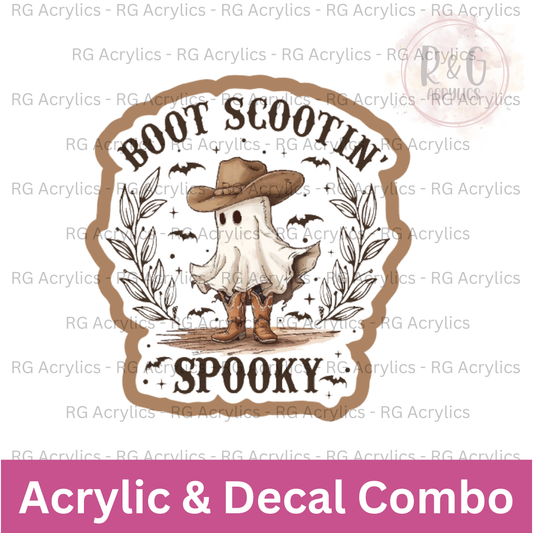 Boot Scootin' Spooky | Acrylic Blank & Vinyl Decal COMBO