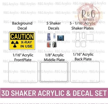 X-Ray Shaker - 3D Shaker Acrylic & Decal COMBO