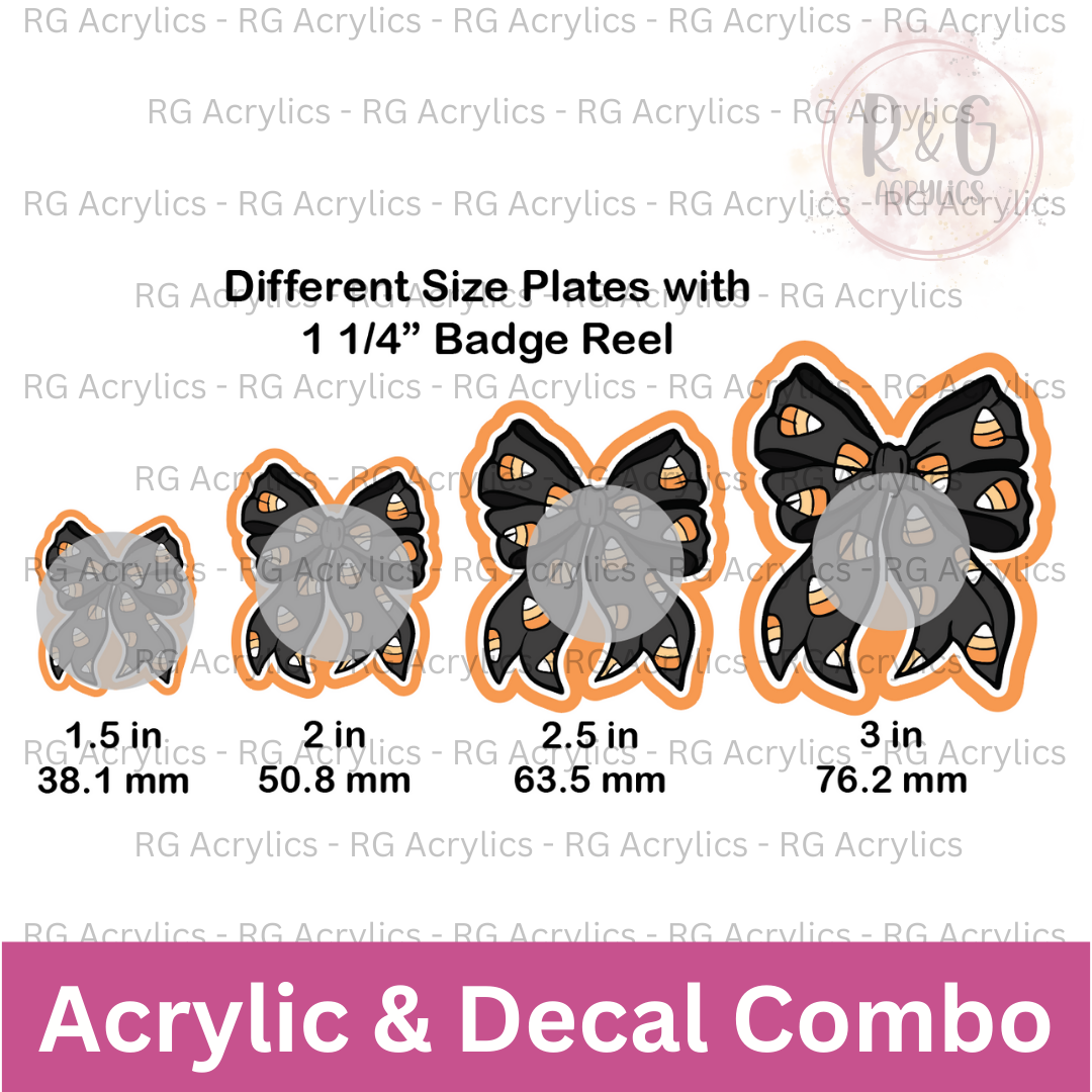 Candy Corn Halloween Bow - Sizing Options