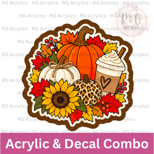 Cozy Harvest | Acrylic Blank & Vinyl Decal COMBO