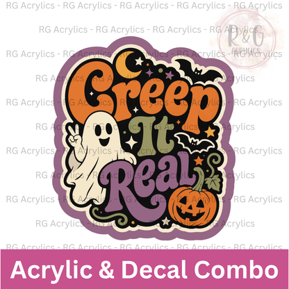 Creep It Reel - Cute | Acrylic Blank & Vinyl Decal COMBO