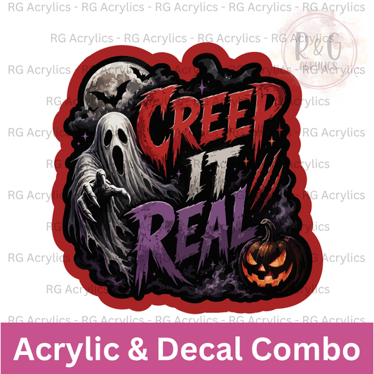 Creep It Reel - Scary | Acrylic Blank & Vinyl Decal COMBO