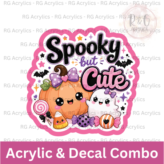 Spooky But Cute | Acrylic Blank & Vinyl Decal COMBO