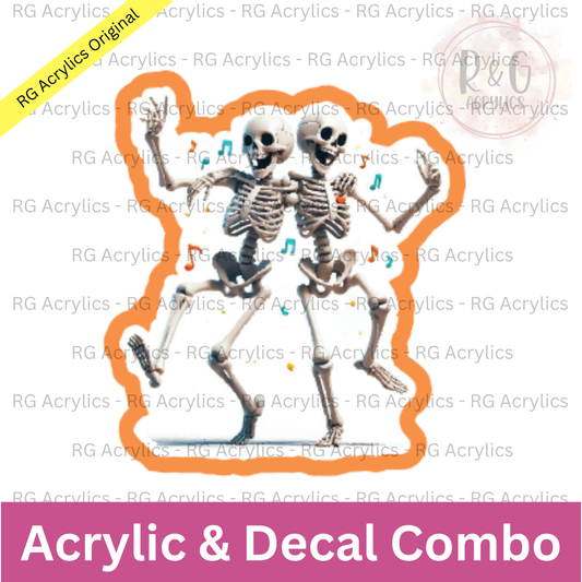 Dancing Skeletons - Acrylic & Decal COMBO