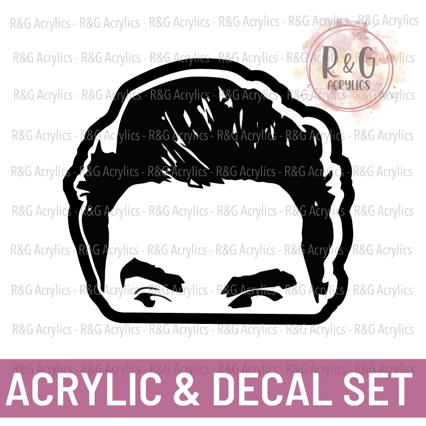 David's Head - Acrylic & Decal COMBO