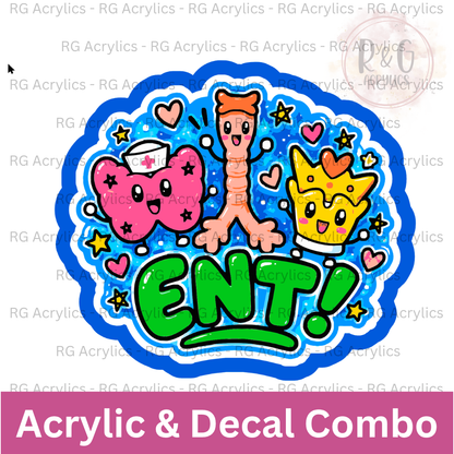 ENT Buddies | Acrylic Blank & Vinyl Decal COMBO