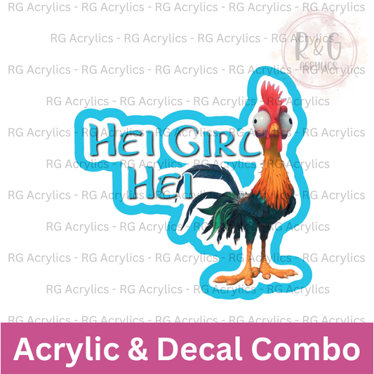 Hei Girl Hei | Acrylic Blank & Vinyl Decal COMBO