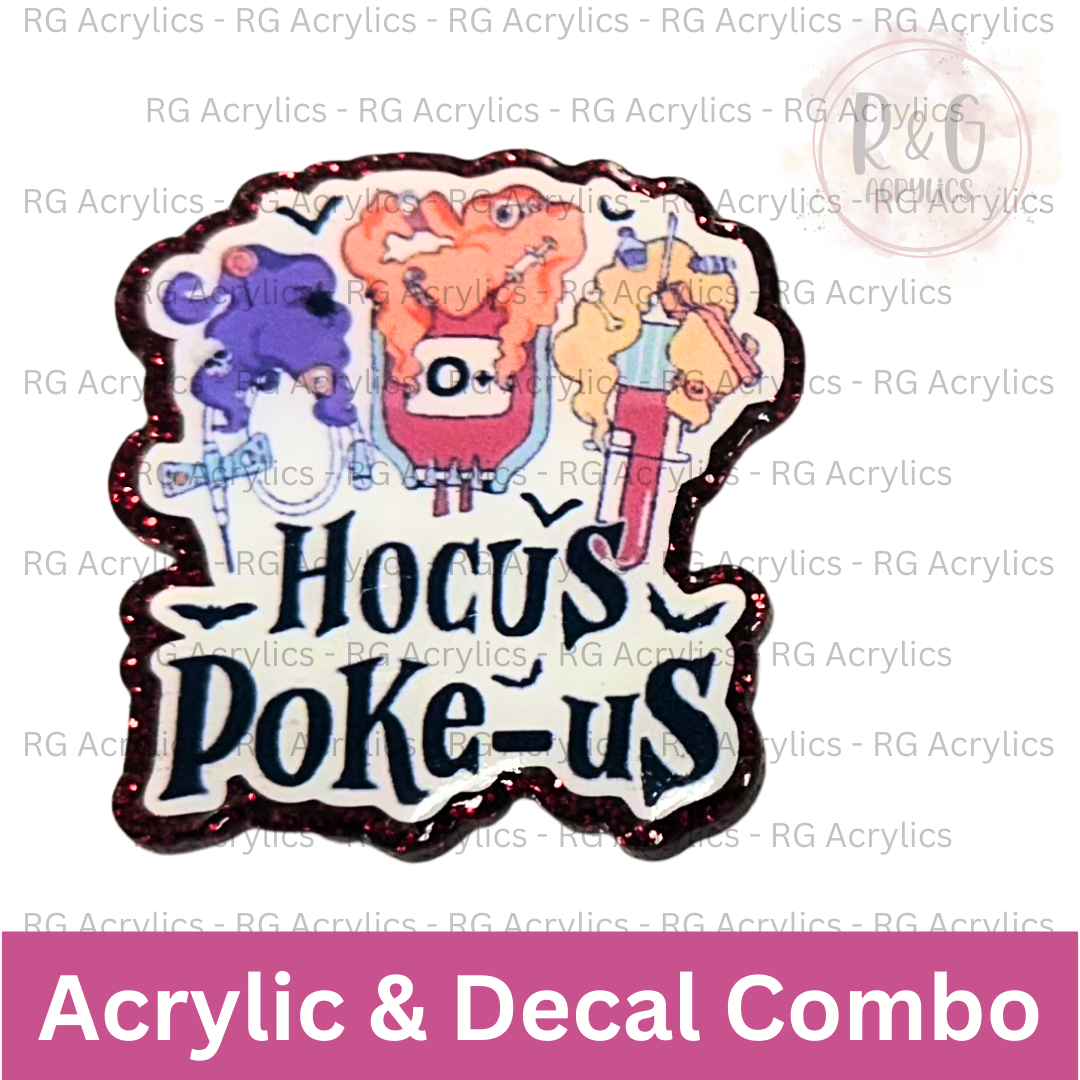 Hocus Poke-Us - Badge Reel | Acrylic & Decal COMBO