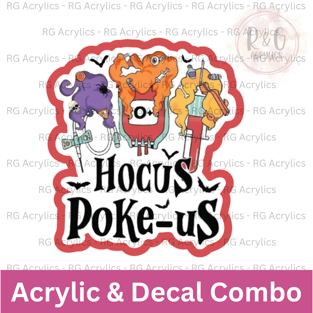 Hocus Poke-Us | Acrylic Blank & Vinyl Decal COMBO