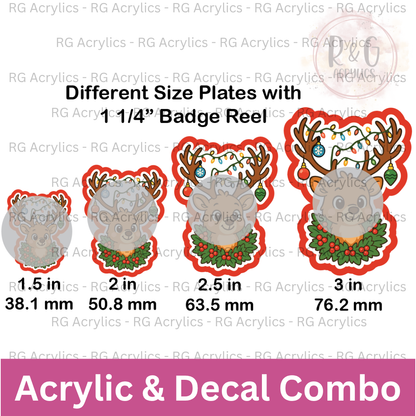 Holly Jolly Antlers  | Acrylic Blank & Vinyl Decal COMBO