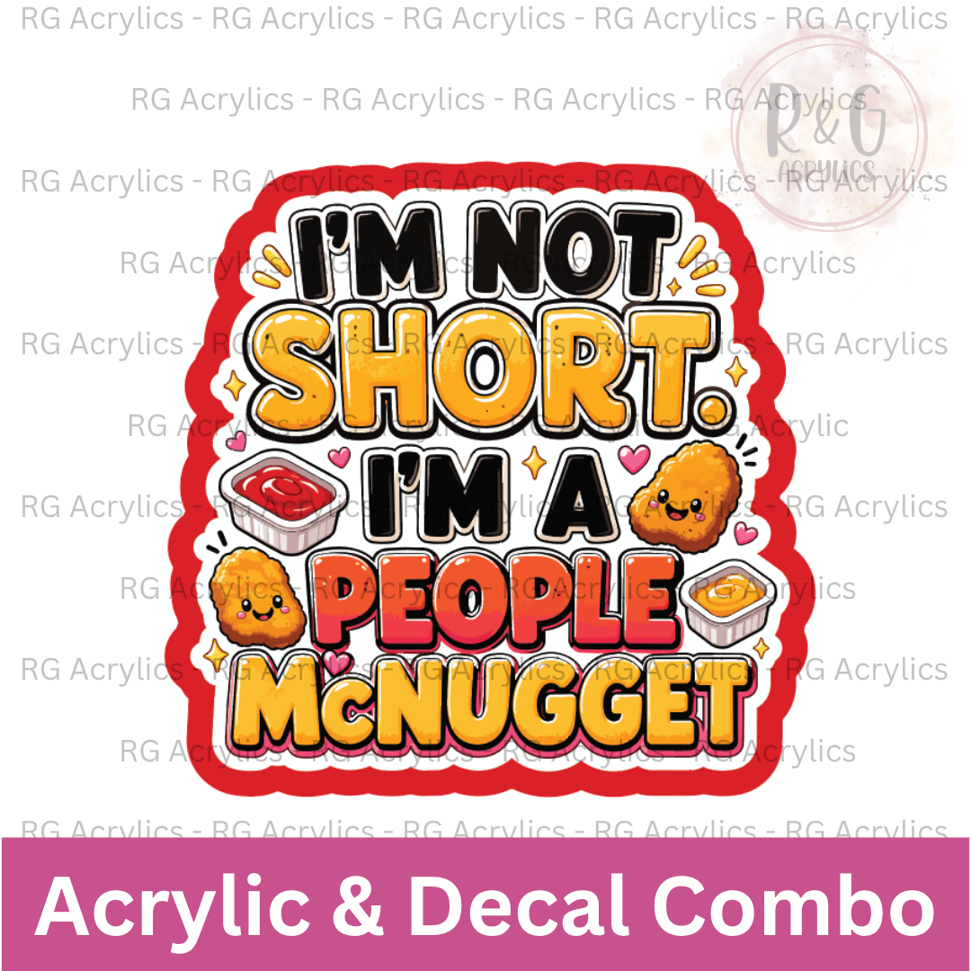 People Nugget | Acrylic Blank & Vinyl Decal COMBO
