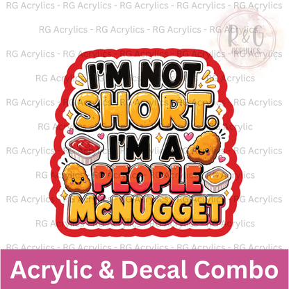 People Nugget | Acrylic Blank & Vinyl Decal COMBO