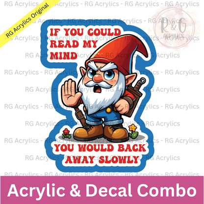 If You Could Read My MInd...  | Acrylic Blank & Vinyl Decal COMBO