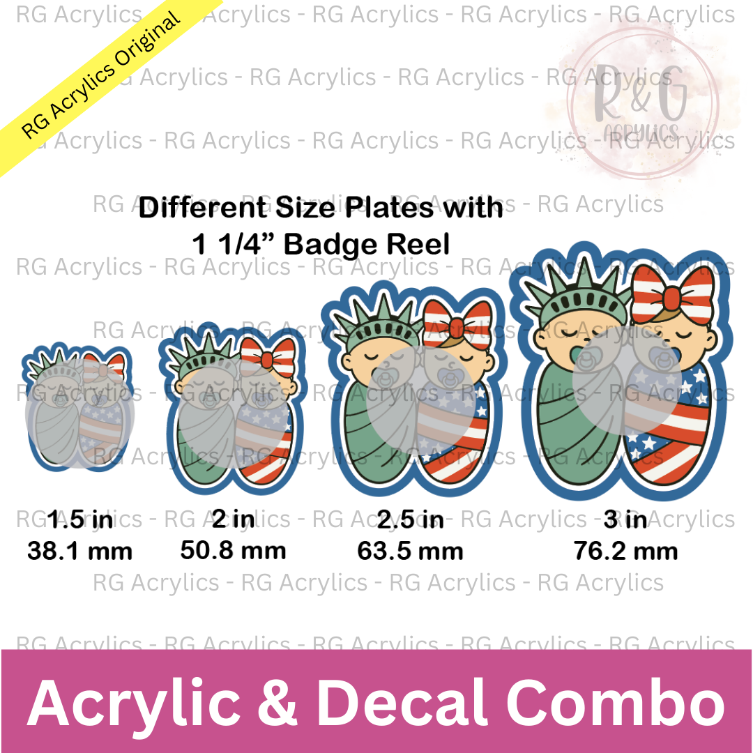 Lady Liberty & Stars Baby Duo - Sizing Options