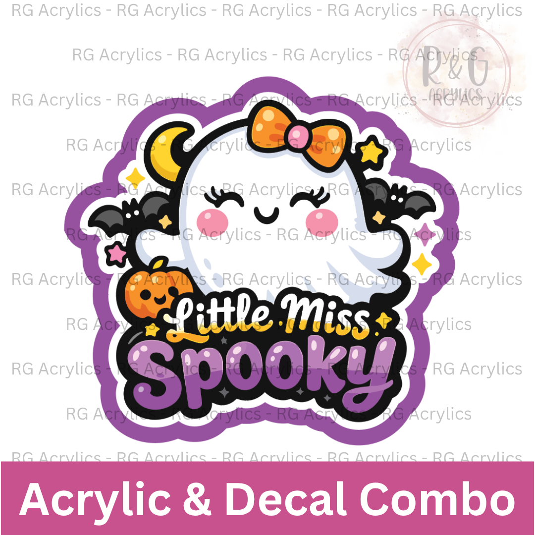 Little Miss Spooky | Acrylic Blank & Vinyl Decal COMBO