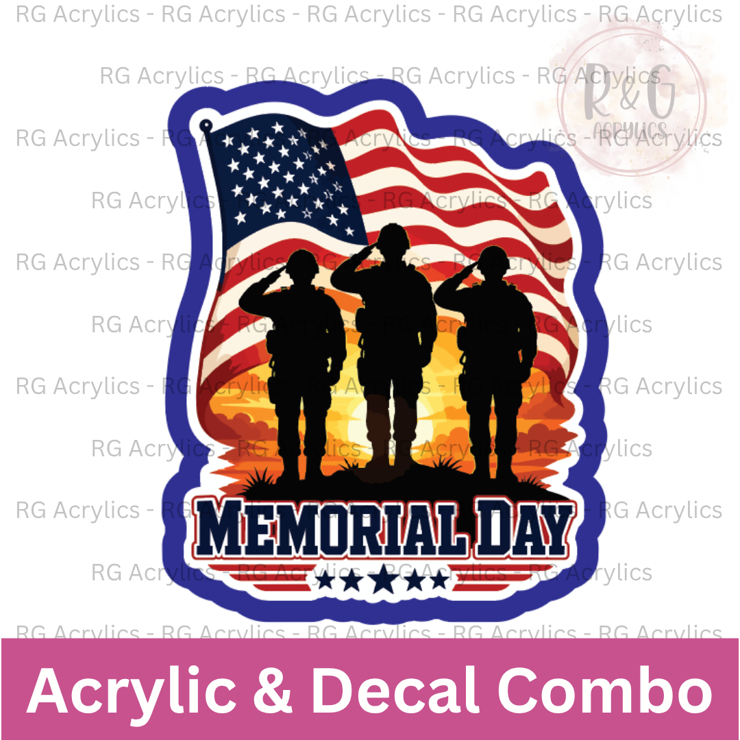 Memorial Day | Acrylic Blank & Vinyl Decal COMBO