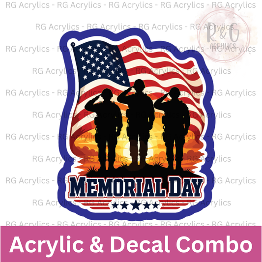 Memorial Day | Acrylic Blank & Vinyl Decal COMBO