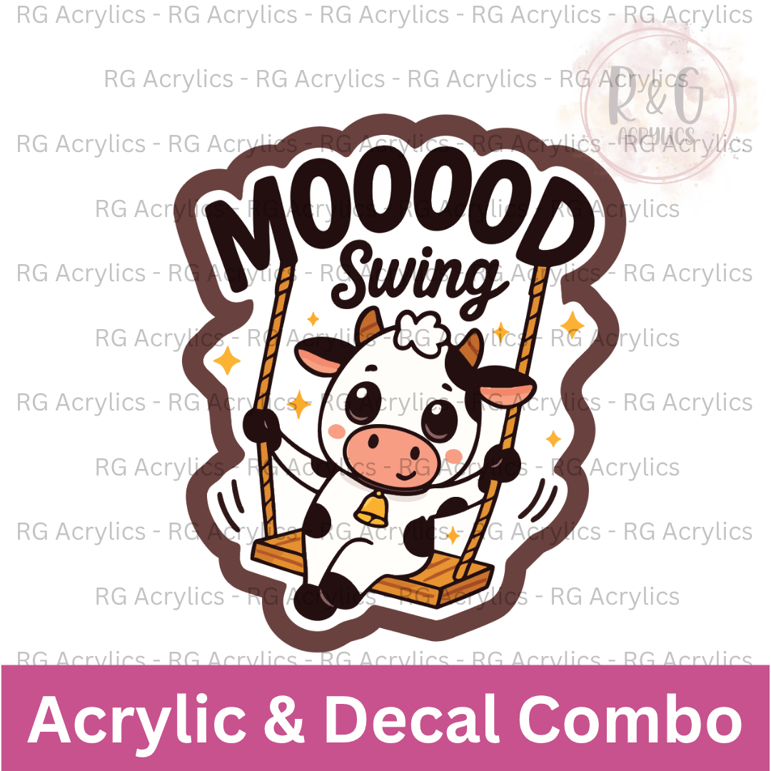 MOOOOOD Swing | Acrylic Blank & Vinyl Decal COMBO