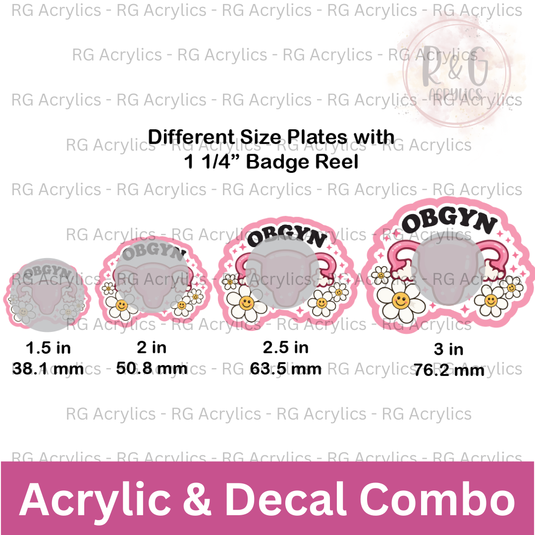OBGYN | Acrylic Blank & Vinyl Decal COMBO – R&G Acrylics