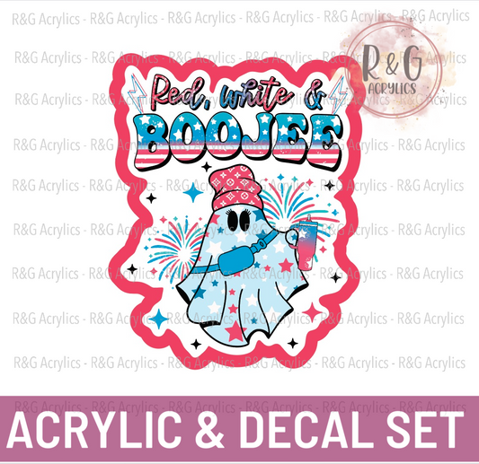 Red White and Boojee | Acrylic Blank & Vinyl Decal COMBO