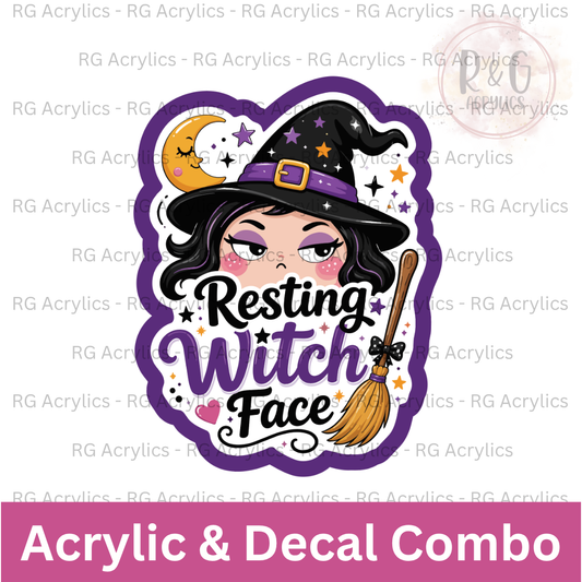 Resting Witch Face | Acrylic Blank & Vinyl Decal COMBO