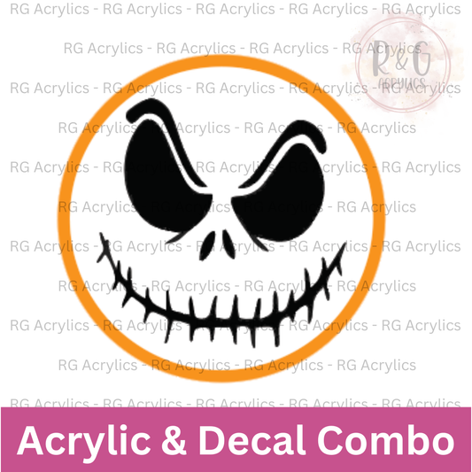 Jack Skeleton Head | Acrylic Blank & Vinyl Decal COMBO