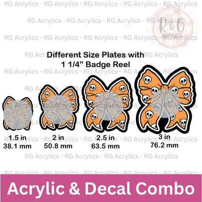 Skull Halloween Bow - Sizing Options