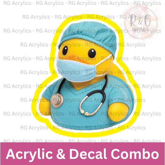 Surgical Ducks | Acrylic Blank & Vinyl Decal COMBO