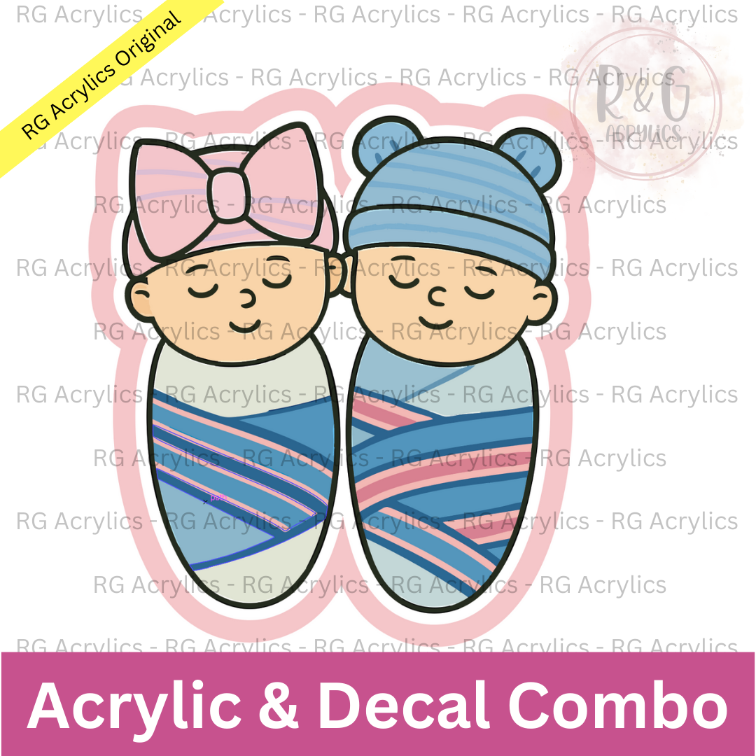 Swaddled Babies | Acrylic Blank & Vinyl Decal COMBO